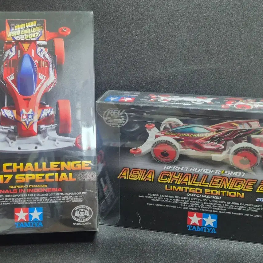 [BUNJANG] Tamiya Mini 4WD Avante RS (2017 Asia Challenge) &amp; Thunder Shot Limited Edition (2016) Set / 타미야 미니카 아챌 2017 아반테 RS / 2016 썬더샷 한정판 2종