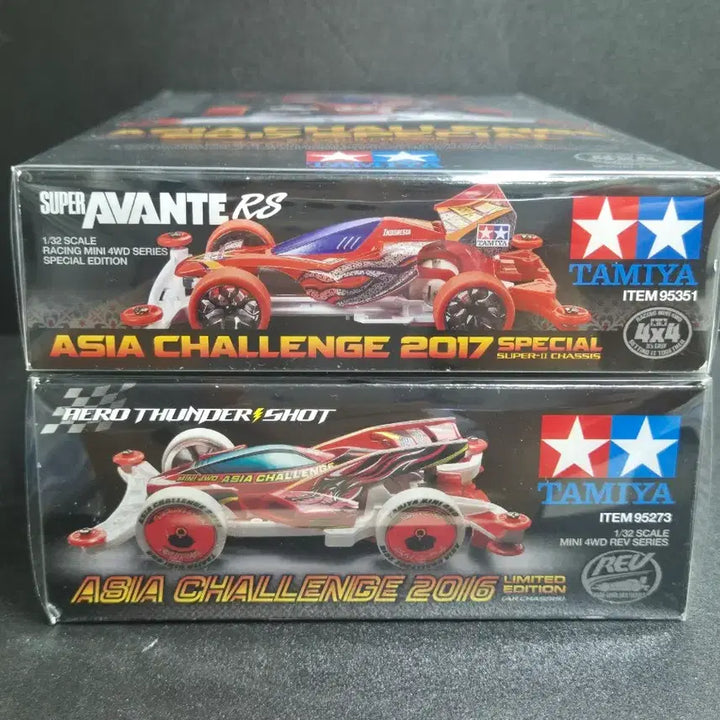 [BUNJANG] Tamiya Mini 4WD Avante RS (2017 Asia Challenge) &amp; Thunder Shot Limited Edition (2016) Set / 타미야 미니카 아챌 2017 아반테 RS / 2016 썬더샷 한정판 2종