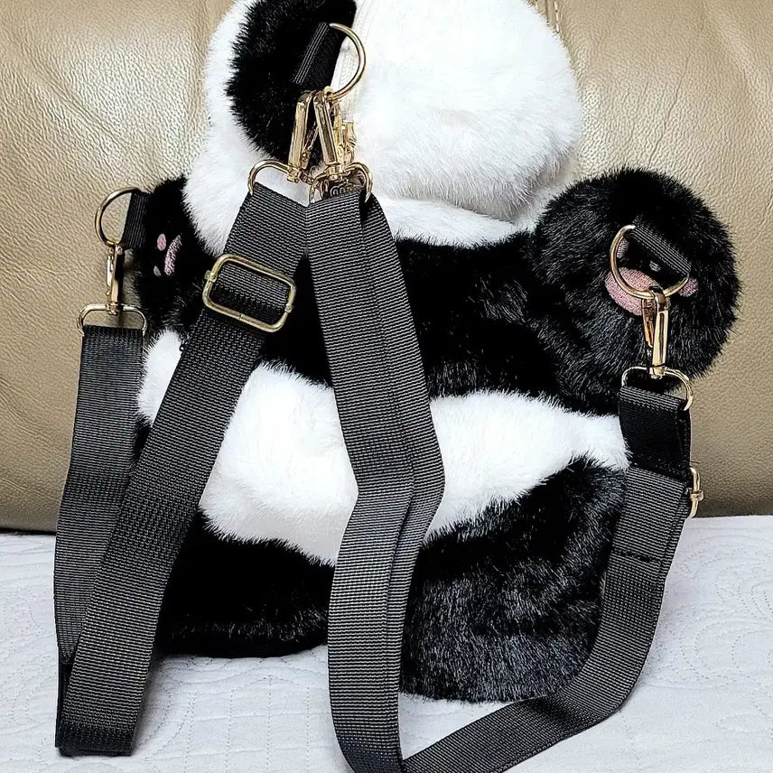[BUNJANG] Jjang Friends Panda Hug Me Backpack Plush Toy (New Arrival) / 짱프렌즈 안아줘요 판다 백팩가방 인형(신상품)