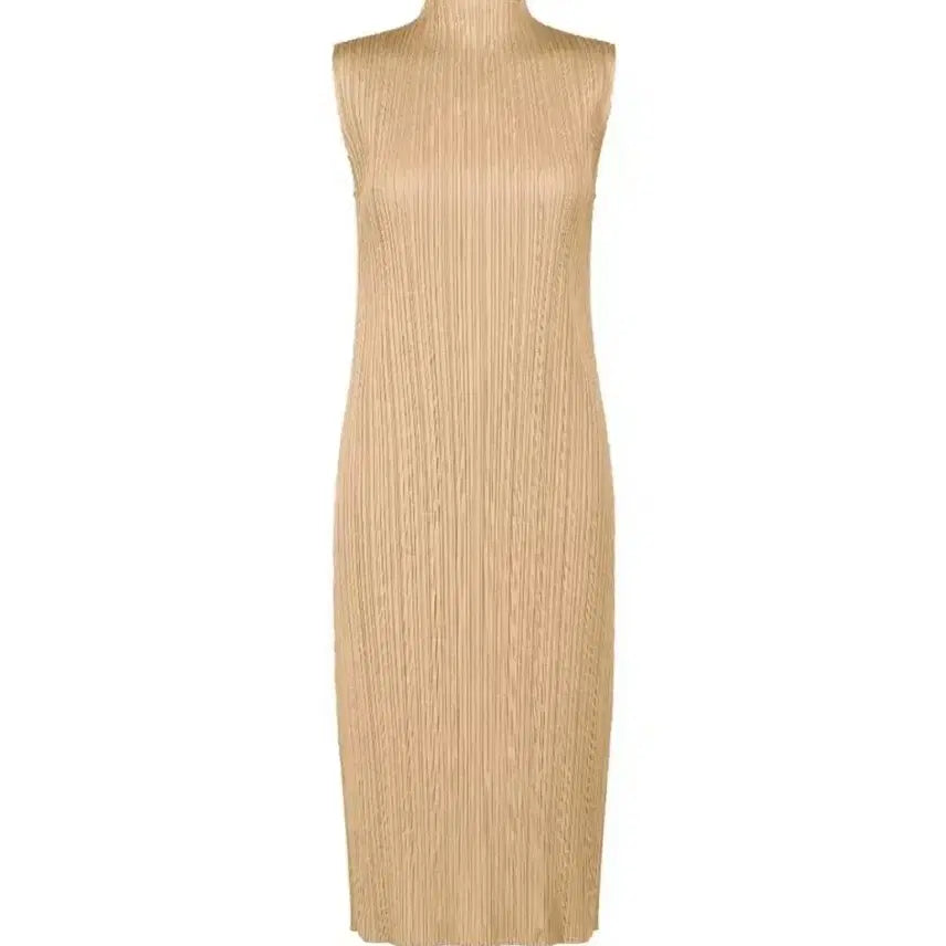 [BUNJANG] Pleats Please Monthly Dress Beige / 플리츠플리즈 24년 8월 먼슬리 원피스(베이지)