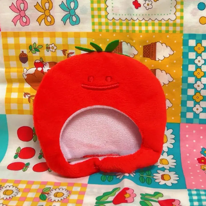 [BUNJANG] 10cm Tomato Plush Doll Clothes Cape / 10cm 솜인형 토마토 인형옷 누이옷 케이프