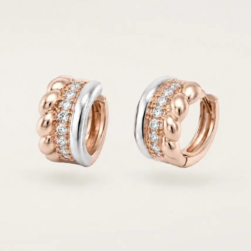 [BUNJANG] 14K Two-Tone Earrings / 14k 투톤 이어링 (카드가)
