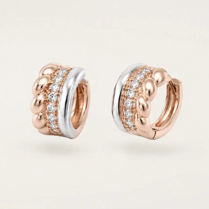 [BUNJANG] 14K Two-Tone Earrings / 14k 투톤 이어링 (카드가)