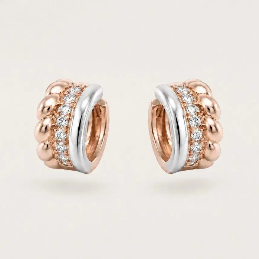 [BUNJANG] 14K Two-Tone Earrings / 14k 투톤 이어링 (카드가)