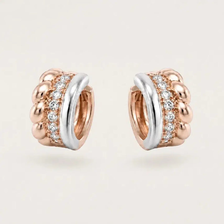 [BUNJANG] 14K Two-Tone Earrings / 14k 투톤 이어링 (카드가)