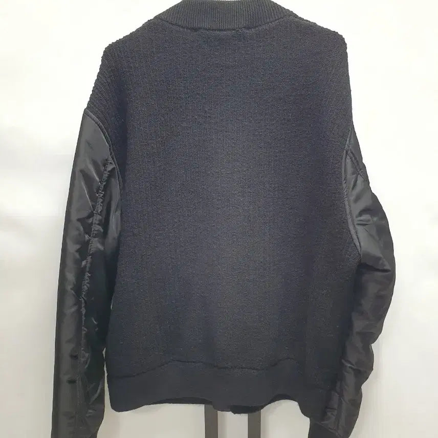 [BUNJANG] COS Merino Wool Nylon Bomber Jacket Black / COS 코스 메리노 울 니트 나일론 보머 자켓 블랙 L