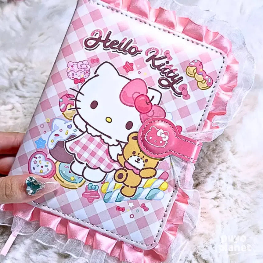 [BUNJANG] Sanrio Characters Frill Diary / 뿌요행성 산리어 캐릭터즈 프릴 다이어리 감성 수첩 헬로키티 시나모롤