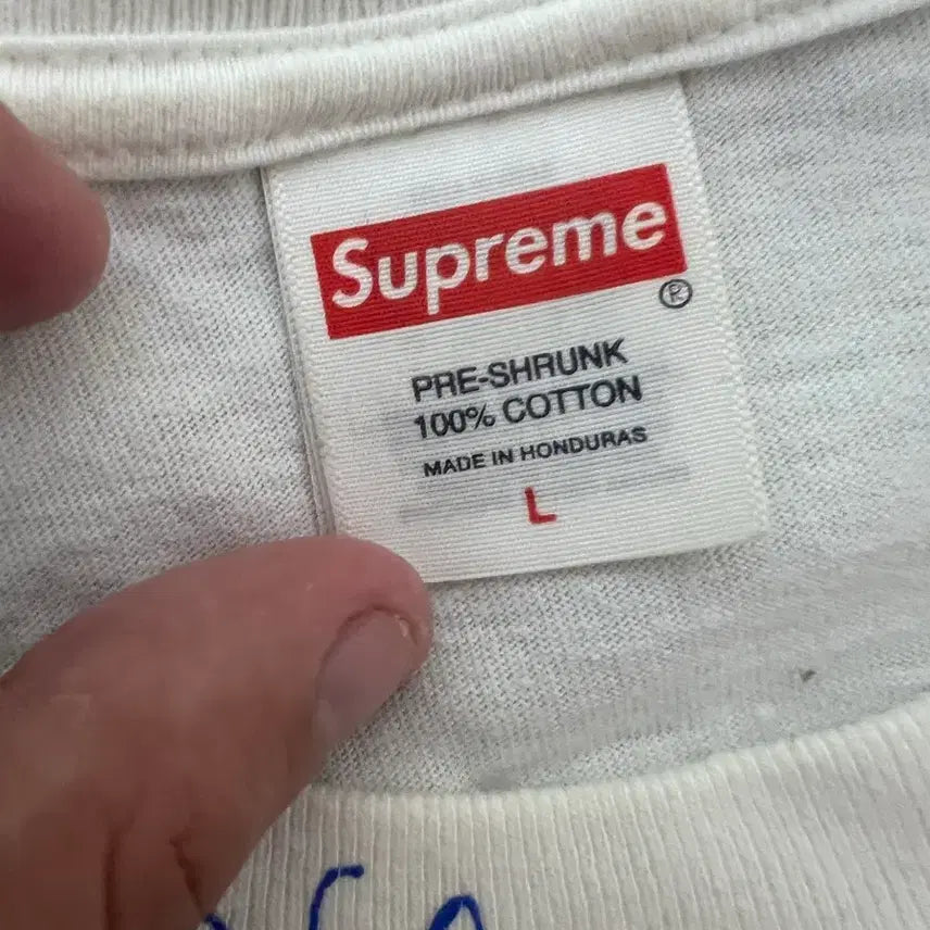 [BUNJANG] Supreme 25FW Announcing White T-Shirt / 25fw 슈프림 어나운싱 화이트 반팔 티셔츠