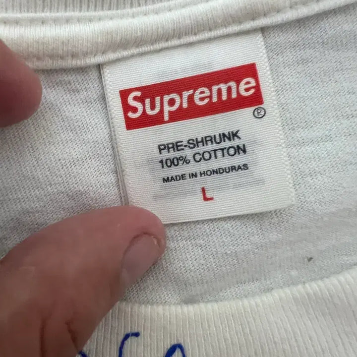 [BUNJANG] Supreme 25FW Announcing White T-Shirt / 25fw 슈프림 어나운싱 화이트 반팔 티셔츠