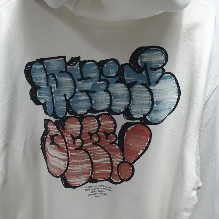 [BUNJANG] Off-White Bubble Graffiti Hoodie White XXL / 오프화이트 후드티 버블 그래피티 후디 화이트 xxl