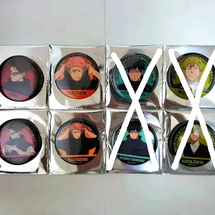 [BUNJANG] Jujutsu Kaisen Cursed Womb Movic Can Badges - Yuji, Choso, Megumi, Naoya / 주술회전 사멸회유 무빅 캔뱃지 유지 쵸소우 메구미 나오야