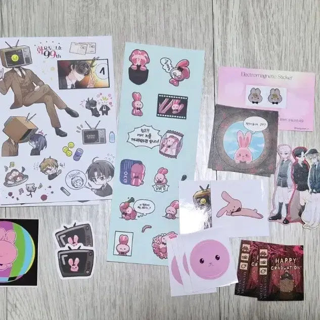 [BUNJANG] Line Friends Brown Sticker Bundle Set / 괴담출근 브라운 위주 스티커 일괄