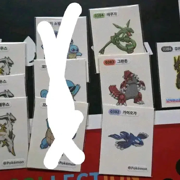 [BUNJANG] Pokemon Sticker Arceus &amp; Squirtle Fire Brigade Set / 포켓몬 띠부씰  아르세우스 꼬부기소방대 전설