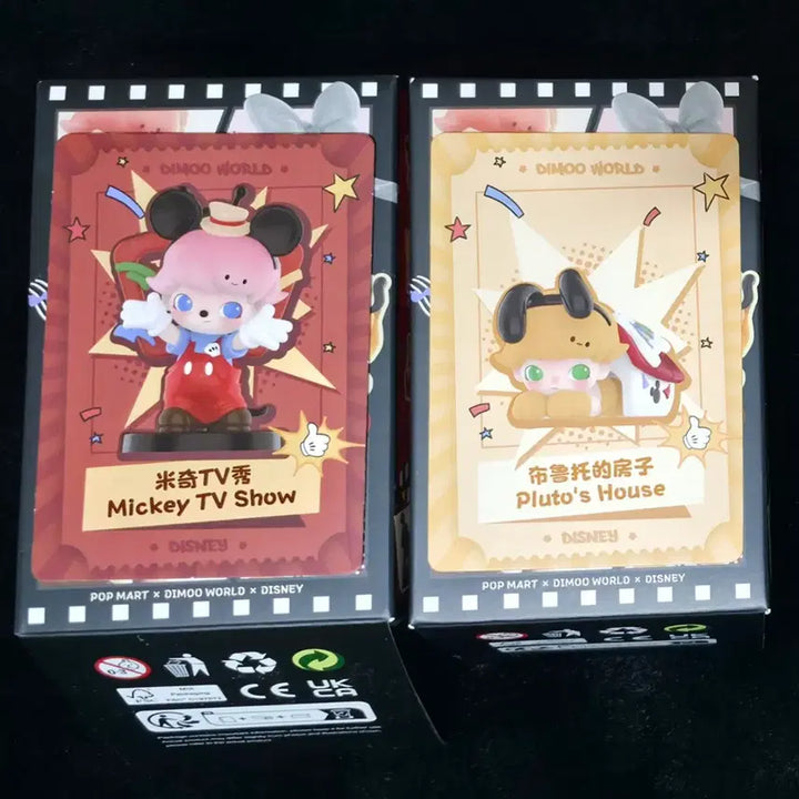 [BUNJANG] Pop Mart Disney DIMO World 2-Piece Bundle Set Mickey &amp; Pluto / [팝마트 정품/미개봉/정가이하] 디무 월드 디즈니 2종일괄 미키 플루토