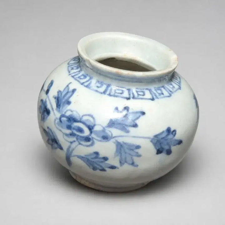 [BUNJANG] Joseon Dynasty Bunwon Celadon Porcelain Peony Design Small Tea Caddy / 조선시대 관요인 &