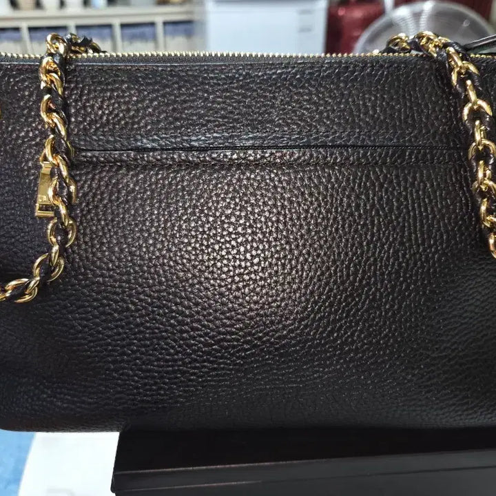 [BUNJANG] Daks DD Chain Shoulder Bag Black Leather / 닥스 DD 체인 숄더백 (최상급)