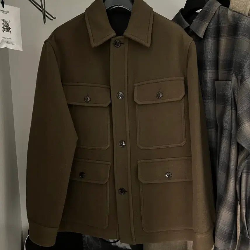 [BUNJANG] Lemaire 23AW Hunting Jacket Dark Squirrel Size 48 / 르메르 23AW 헌팅자켓 다크스쿼럴 48사이즈