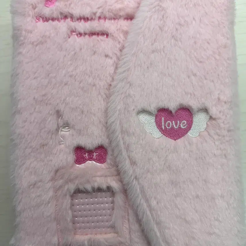 [BUNJANG] Pink Fur Binder / 털바인더 핑크색