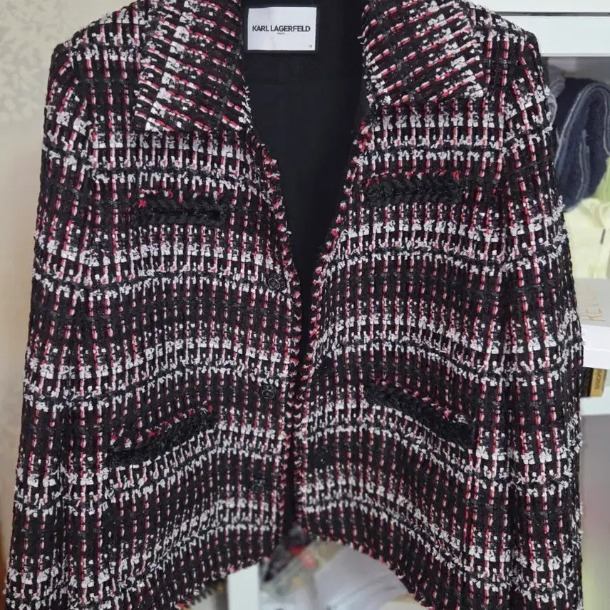 [BUNJANG] Luxury Brand Tweed Jacket Black Red / 명품 브랜드  트위드 자켓 (새제품입니다)