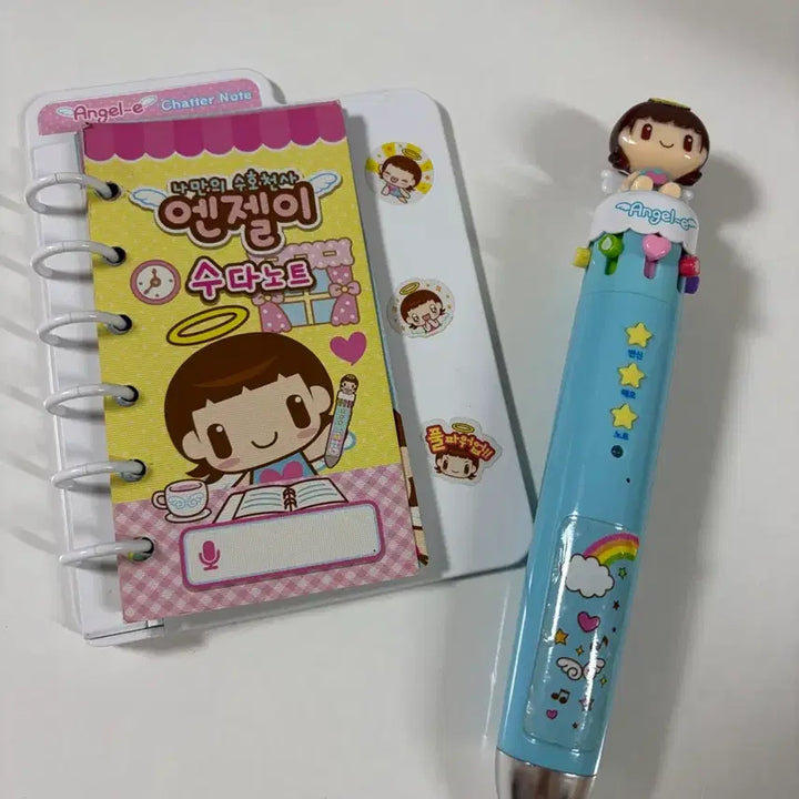 [BUNJANG] Classic Angel Chatter Note Pen Set / 고전 엔젤이 수다노트 펜세트
