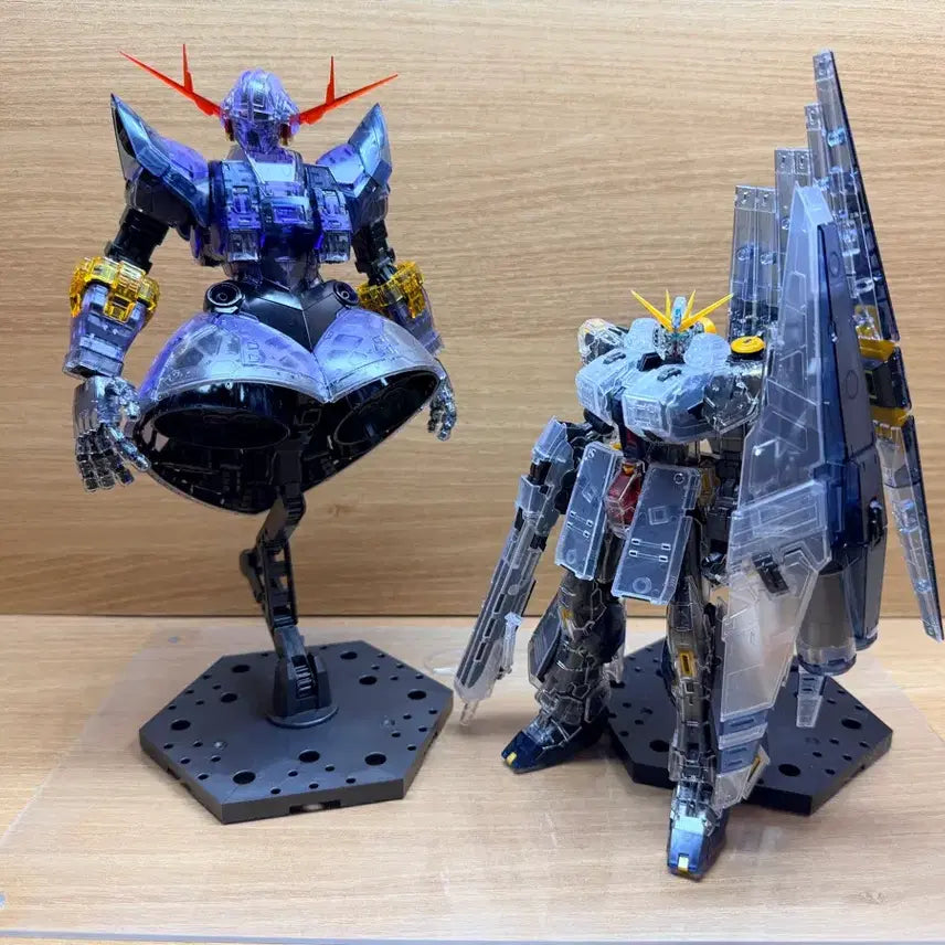 [BUNJANG] RG Zeong Clear, Nu Gundam HWS Clear Model Kit / 조립품 rg 지옹 클리어, 뉴건담 hws 클리어 팝니다