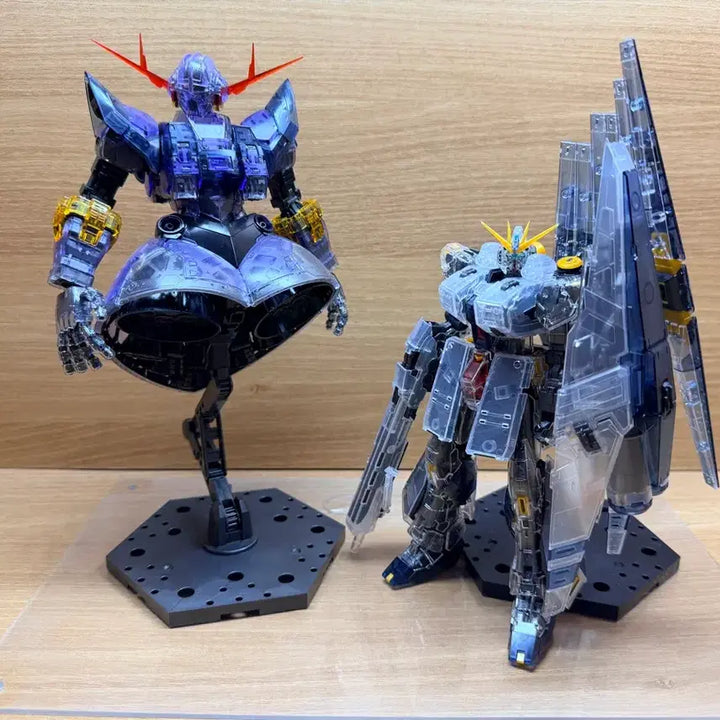 [BUNJANG] RG Zeong Clear, Nu Gundam HWS Clear Model Kit / 조립품 rg 지옹 클리어, 뉴건담 hws 클리어 팝니다
