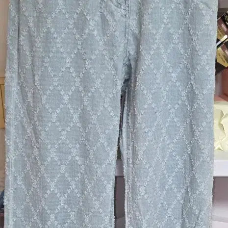 [BUNJANG] Designer Brand Check Pattern Light Wash Denim Pants / 명품 브랜드  데님 팬츠 (새제품입니다)