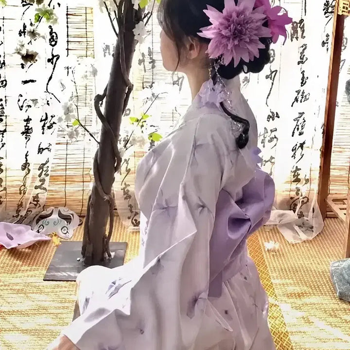 [BUNJANG] Lavender Yukata Set / 연보라 유카타 팝니다 졸업사진