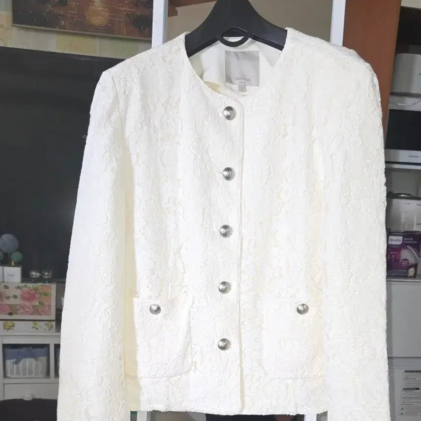 [BUNJANG] Celebrity Shop Lace Jacket White / 고급 브랜드 레이스 자켓 (새제품입니다)