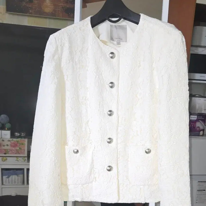 [BUNJANG] Celebrity Shop Lace Jacket White / 고급 브랜드 레이스 자켓 (새제품입니다)