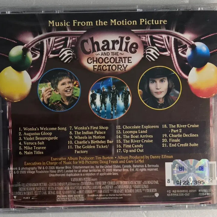 [BUNJANG] Charlie and the Chocolate Factory (2005) Original Motion Picture Soundtrack CD (Sealed, Non-Commercial First Press) / 찰리와 초콜릿 공장 영화 OST CD  2005년 비매 초반 (미개봉)