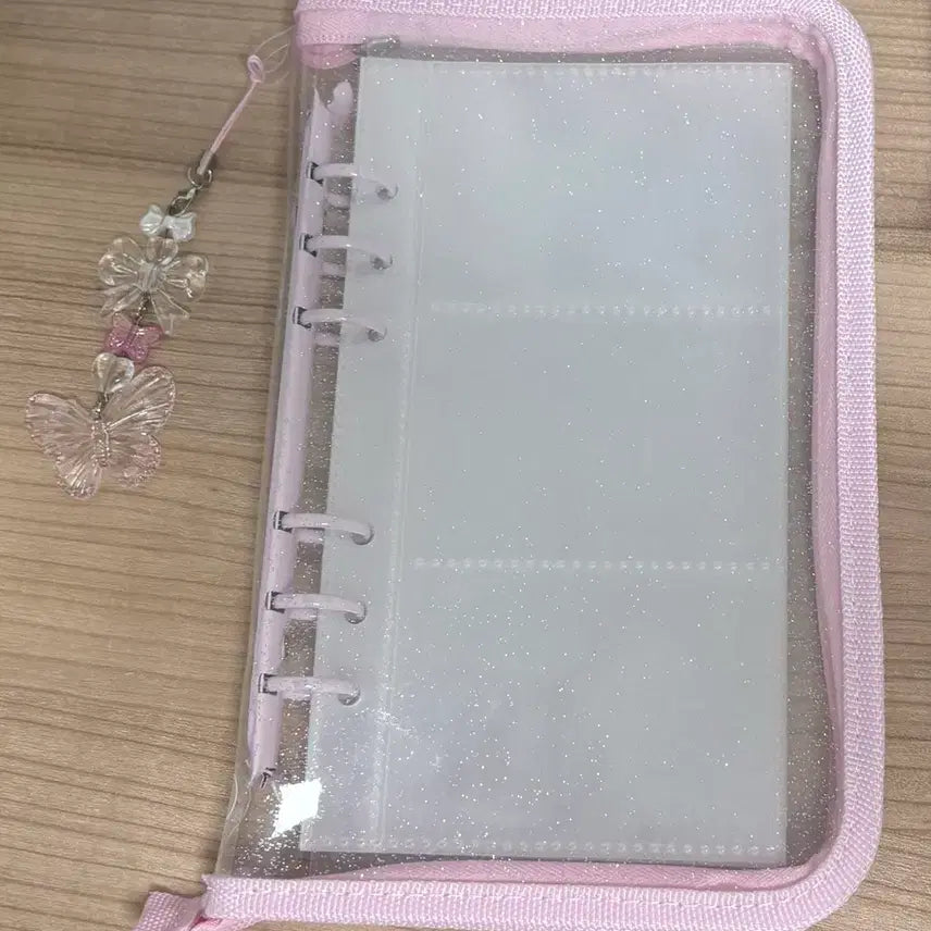 [BUNJANG] 6-Ring Binder Pink with Keychain / 6공 바인더 핑크 판매 (키링포함)