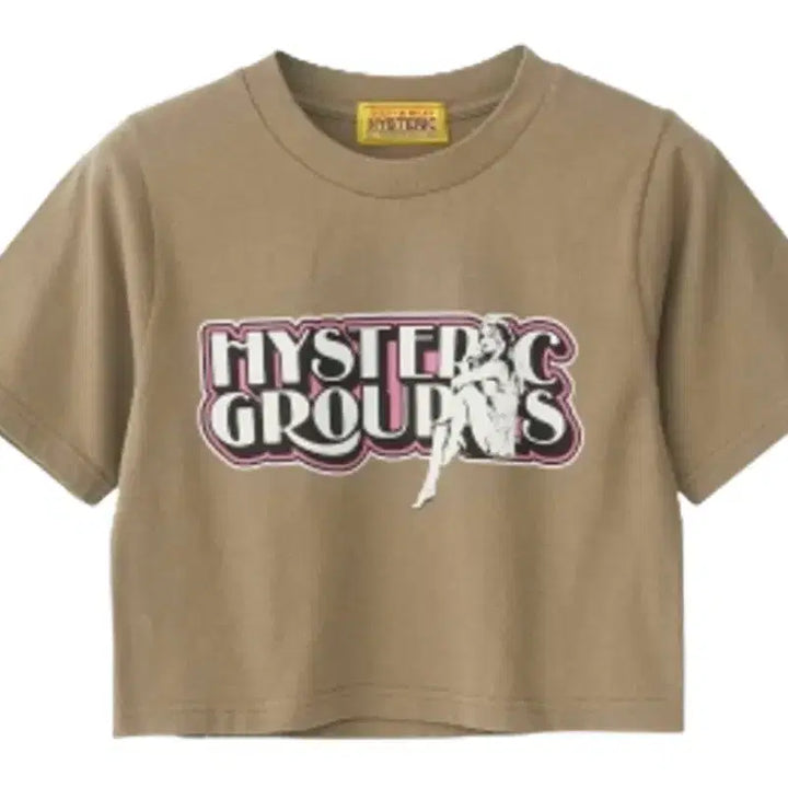 [BUNJANG] Hysteric Glamour Hysteric Groovies Short T-Shirt (Khaki) / F) (W) 히스테릭 글래머 히스테릭 그루피스 숏 티셔츠 카키