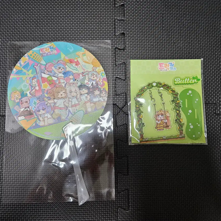 [BUNJANG] Trickcal Butter Acrylic Stand &amp; 2nd Anniversary Sports Day Fan / 일괄) 트릭컬 버터 아크릴 스탠드, 2주년 운동회 부채