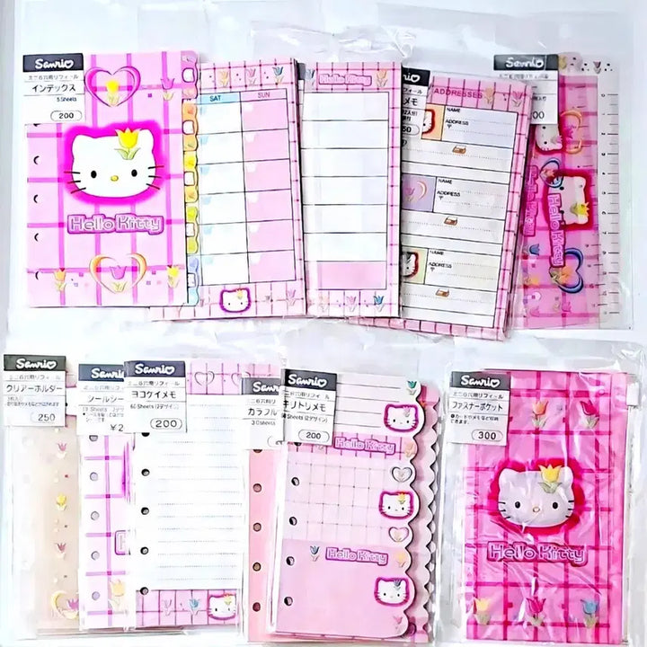 [BUNJANG] Tulip Kitty Diary Inserts Set (11 Types) / 튤립 키티 다이어리 속지 11종세트, 키티다이어리속지, 키티 인덱스속지
