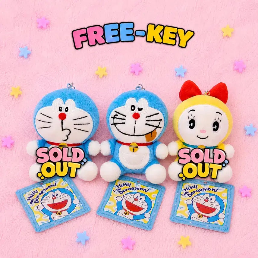 [BUNJANG] Doraemon Dorami Plush Keychain / [새상품] 도라에몽 도라미 인형 키링