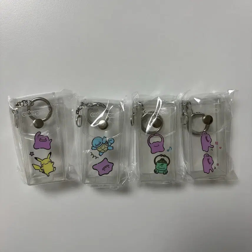 [BUNJANG] Colorgram x Pokemon Lip Pouch Keyring Set / 올리브영 컬러그램 립파우치키링 4종 세트