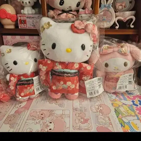 [BUNJANG] Sanrio Original Kimono Kitty Plush Doll / 산리오 오리지널 기모노 키티 누이인형