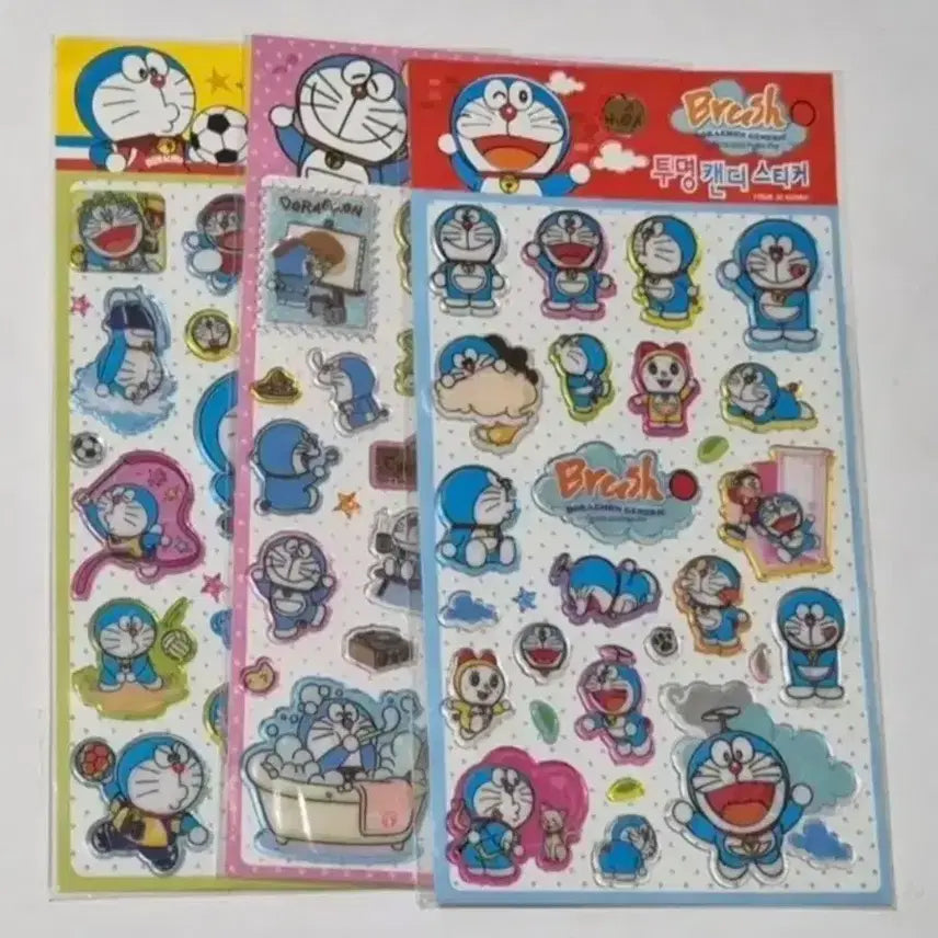 [BUNJANG] Classic Doraemon Transparent Sticker / 고전 도라에몽 투명 스티커