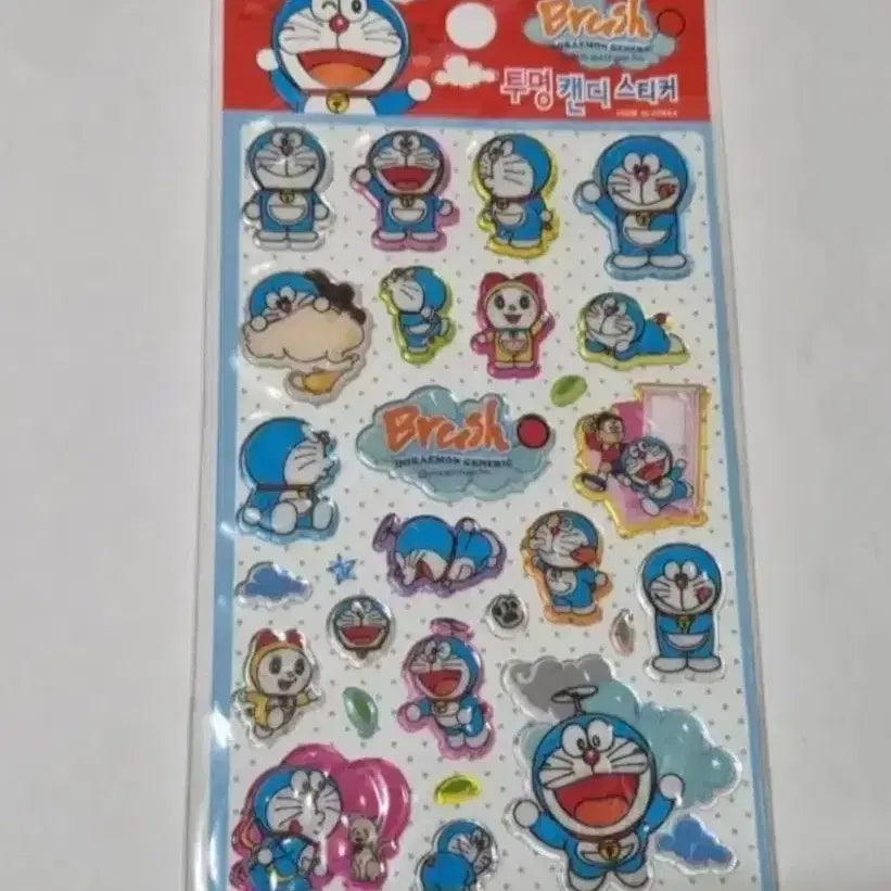[BUNJANG] Classic Doraemon Transparent Sticker / 고전 도라에몽 투명 스티커