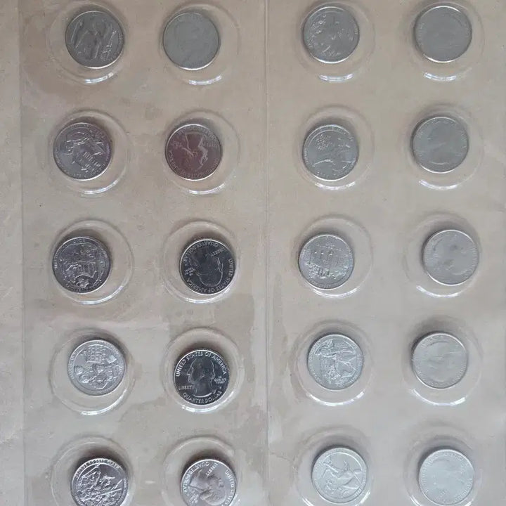 [BUNJANG] American ATB Quarter Dollar Set (P &amp; D Mint Marks) / 미국 ATB 쿼터달러  (P &amp; D)  세트