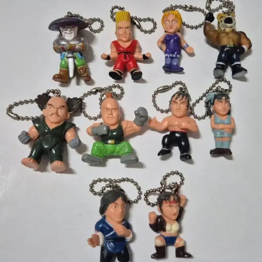 [BUNJANG] Tekken 2 Character Figure Keychain Bundle Set (10 pcs) / 10개일괄)철권2캐릭터 피규어 키링세트
