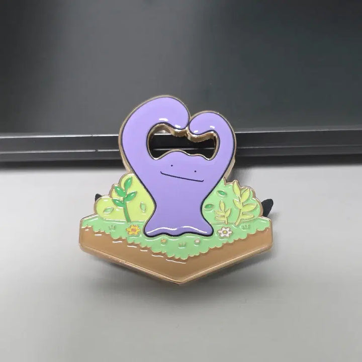 [BUNJANG] Pokemon Ditto Embossed Heart Badge / 포켓몬 메타몽 엠보 뱃지 하트