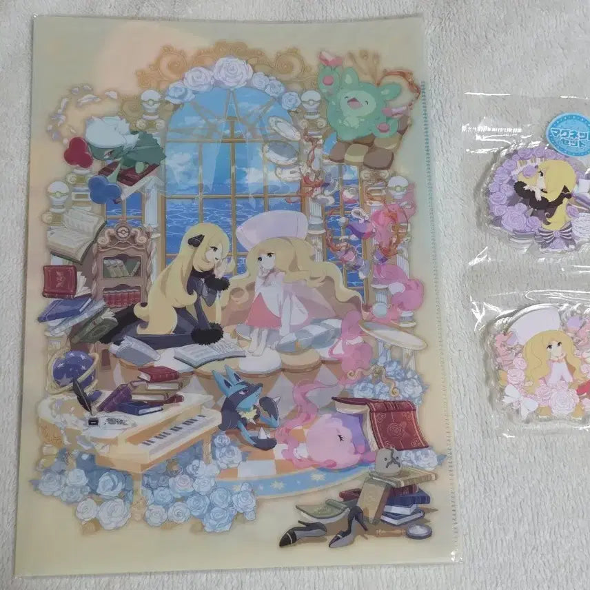 [BUNJANG] Pokémon Water Landscape Village File &amp; Magnet Set / [포켓몬스터]물풍경마을 파일&amp;마그넷