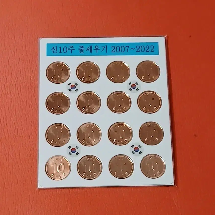 [BUNJANG] 10th Anniversary Unused Coin Set (2007-2022) / (2007~22년)신십주줄세우기신10주(16개년도분)