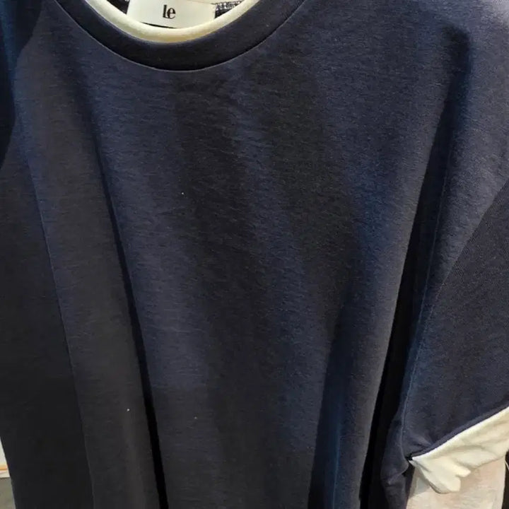 [BUNJANG] Dark Navy Roll-up T-Shirt / 롤업티셔츠(다크네이비)