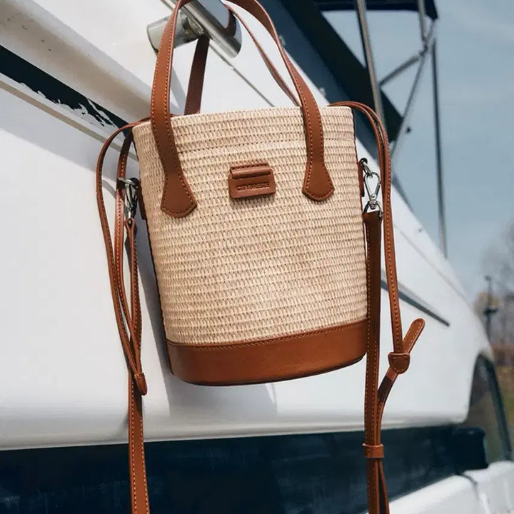 [BUNJANG] Citybreeze Raffia Basket Shoulder Bag / 시티브리즈 라피아 바스켓 숄더백 새상품 라피아백 토트백 크로스백