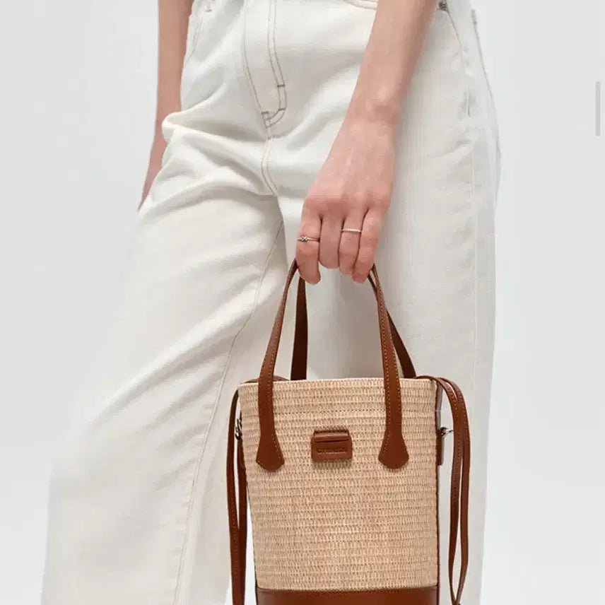 [BUNJANG] Citybreeze Raffia Basket Shoulder Bag / 시티브리즈 라피아 바스켓 숄더백 새상품 라피아백 토트백 크로스백