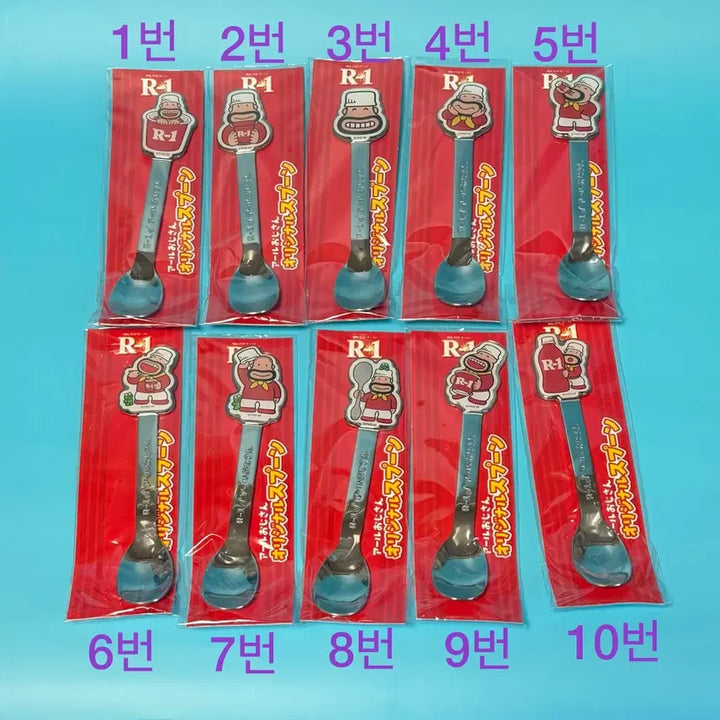 [BUNJANG] Mr. Call Character Spoon Set (10 Types) / R-1 칼아저씨 캐릭터 스푼 10종