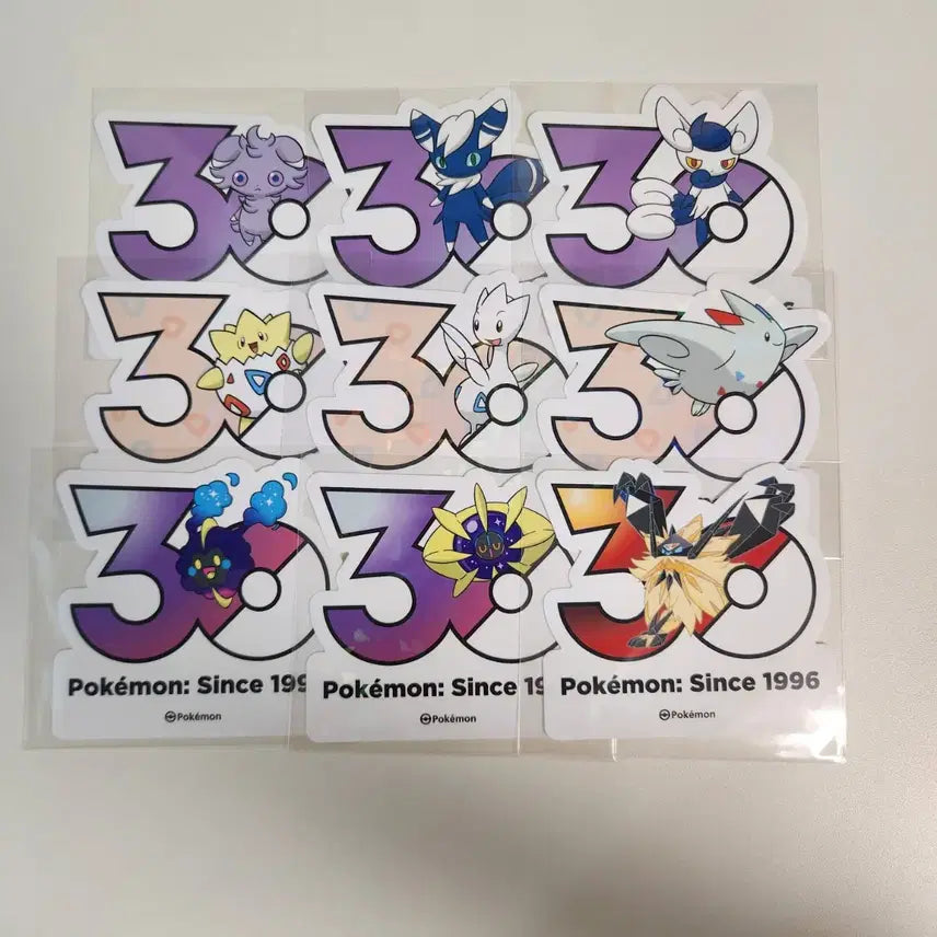 [BUNJANG] Pokemon 30th Anniversary Stickers - Assorted Characters (65 Types) / 포켓몬 30주년 스티커 냐스퍼 피츄 팬텀 마휘핑 외 32종